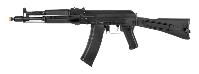 LCT Airsoft AK104 Steel AEG Airsoft Rifle w/ ASTER V2 SE Expert & Picatinny Stock Adapter - (Black)