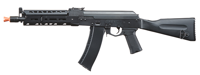 LCT Airsoft AK104 Steel AEG Airsoft Rifle w/ ASTER V2 SE Expert & Picatinny Stock Adapter - (Black)