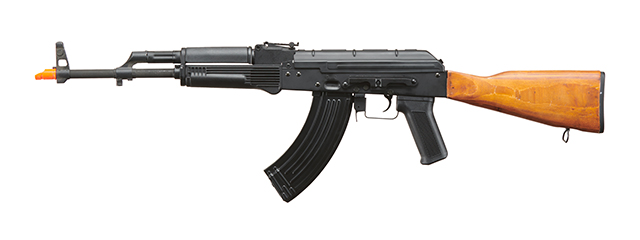 Lancer Tactical AK-Series AK-74M AEG Airsoft Rifle Non ETU w/ Wood Stock & SG-11B Mag - (Black)