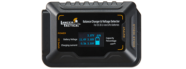 Lancer Tactical Li-Po Smart Pro Compact Balance Battery Charger - (Black)