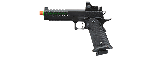 Lancer Tactical Knightshade Hi-Capa Gas Blowback Airsoft Pistol w/ Micro Red Dot Sight - (Green)