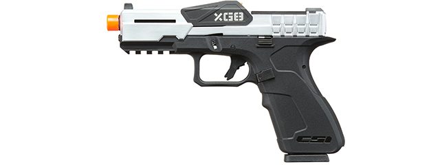 Poseidon CSI XG8 Gas Blow Back Aluminum Pistol - (Metal/Silver)