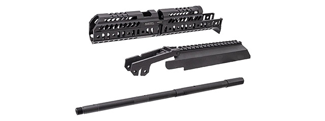 Atlas Custom Works SPORT 4/B33 Tactical Handguard Kit w/ Outer Barrel for TM AKM GBBR Airsoft Rifle - (Black)