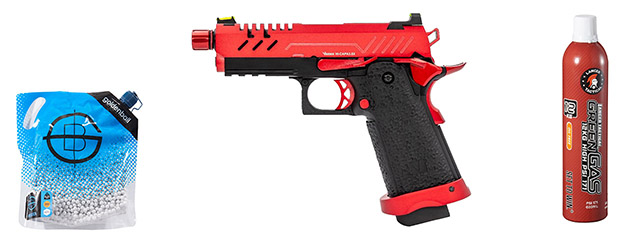 Vorsk Airsoft 3.8 Hi Capa Pro - Green Gas Combo - (Red)