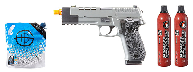 Vorsk Airsoft VP26X Gas Blowback Pistol - (Gray) Green Gas Combo