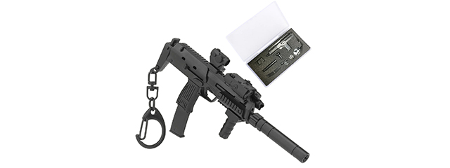 Lancer Tactical SMG Gun Model Key Chain (Black)