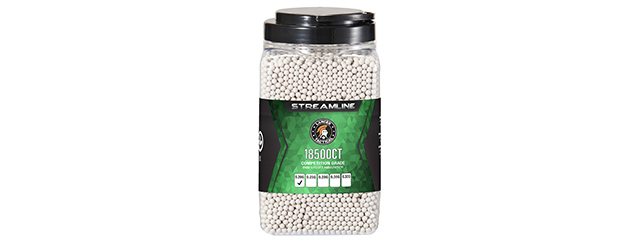 Lancer Tactical 18500 Round .20G Streamline Competition Grade Outdoor BBs - (White)