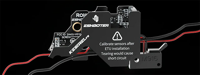 Eshooter Kestrel V2 Electronic Trigger Unit (ETU) for V2 Gearbox AEGs w/ App Control and Smart Features - Front Wired