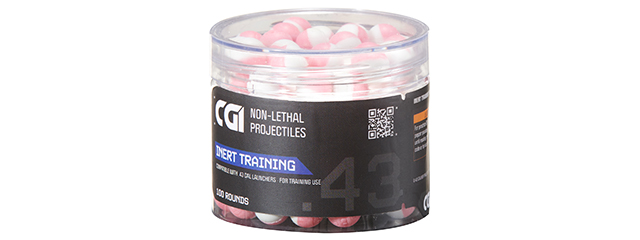 GoldenBall CGI .43 Caliber Non Lethal Training Projectiles - (Pink/White)