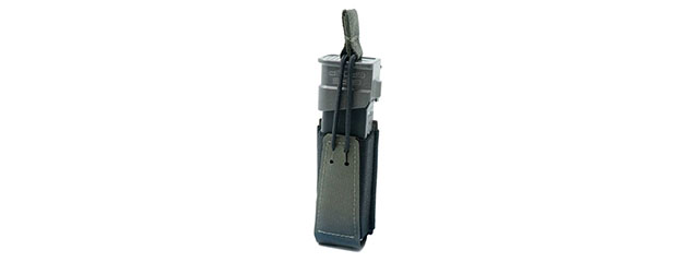 GBRS Group Single Pistol Magazine Pouch w/ Bungee Retention - (Ranger Green)