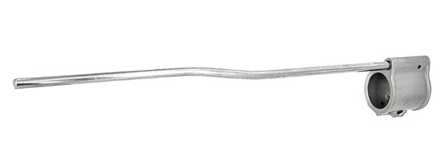 Guns Modify Stainless Steel Dummy Gas Block with Length Tube for Airsoft AR GBB Series G - (Silver)