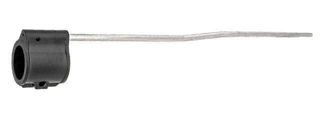 Guns Modify Stainless Steel Dummy Gas Block with Length Tube for Airsoft AR GBB Series G - (Black)