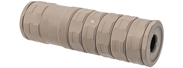 ITP Modular Airsoft Barrel Extension Mock Suppressor For Marui TM SAIGA 12 GBB Series - (FDE)