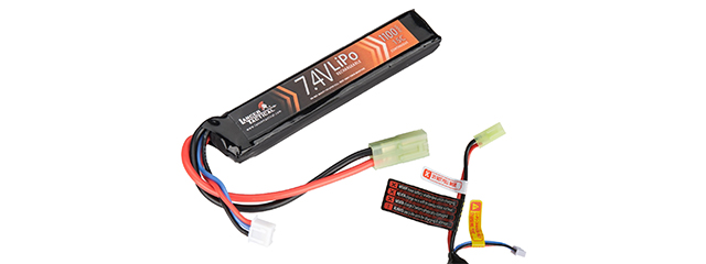 Lancer Tactical 7.4V 1100mAh 15C Stick Lipo Battery