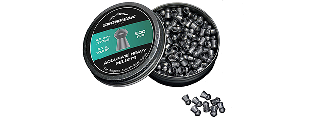 SnowPeak 500CT Accurate Heavy Pellet 4.5MM Caliber Air Gun Pellets (Dome Head)