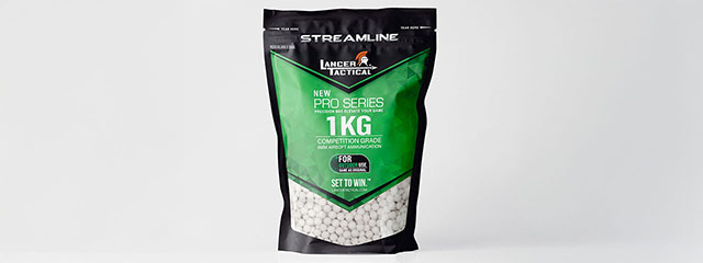Lancer Tactical 4000 Round 0.25g Streamline Competition Grade Outdoor -Tracer BBs (Color: Green)