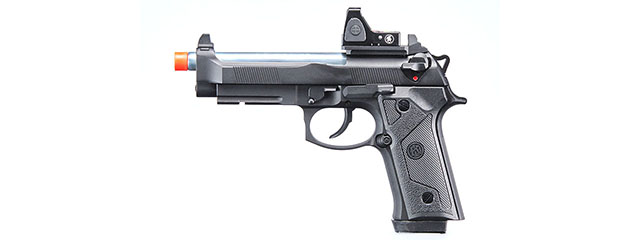 KLI KL-92 Elite IA Optic Ready 6mm Dual Power CO2/Gas Blowback Airsoft Pistol Red Dot Combo - (Black)