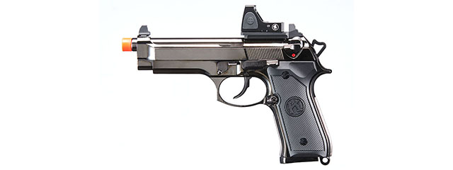 KLI KL-92 Fusion Optic Ready 6mm Dual Power CO2/Gas Blowback Airsoft Pistol - (Black/Gun Metal)