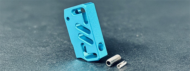Dr. Black CNC Aluminum Standard A TM Hi-Capa GBB Pistol Trigger - (Aquamarine)