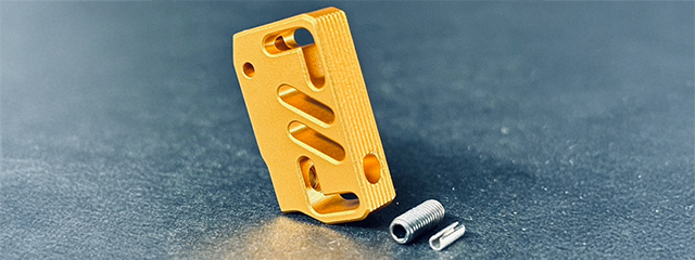Dr. Black CNC Aluminum Standard A TM Hi-Capa GBB Pistol Trigger - (Gold)