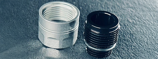 Dr. Black CNC Aluminum Type A Outer Barrel Adapter - (Silver)