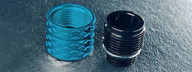 Dr. Black CNC Aluminum Type B Outer Barrel Adapter - (Aquamarine)