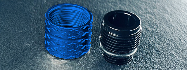 Dr. Black CNC Aluminum Type B Outer Barrel Adapter - (Blue)