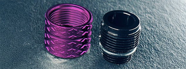 Dr. Black CNC Aluminum Type B Outer Barrel Adapter - (Purple)