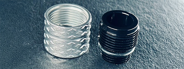 Dr. Black CNC Aluminum Type B Outer Barrel Adapter - (Silver)