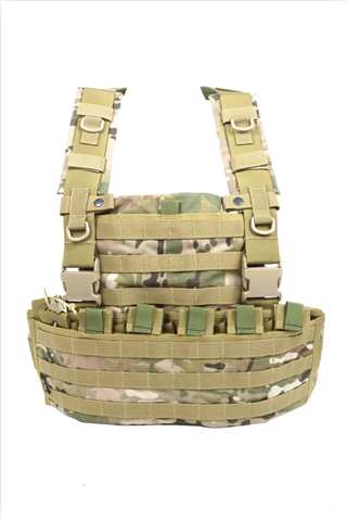 Flyye Industries 1000D Cordura WSH MOLLE Chest Rig - GENUINE MULTICAM - Click Image to Close