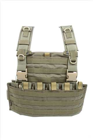 FLYYE INDUSTIRES 1000D CORDURA WSH MOLLE CHEST RIG (RANGER GREEN) - Click Image to Close