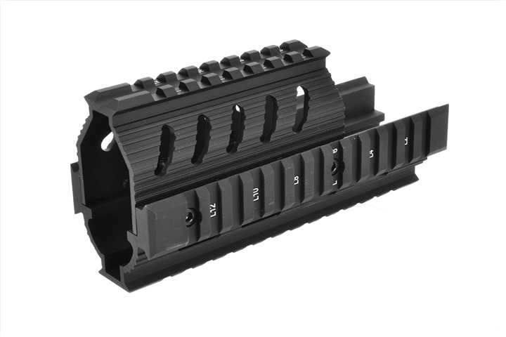 LCT Airsoft AK Series AEG Full Metal 20MM TX-1 Rail Handguard - BLACK - Click Image to Close