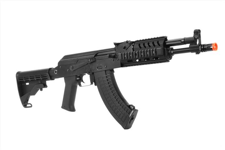 LCT TXM AK47 Assault Rifle AEG w/ Quad RIS System (Black) - Click Image to Close
