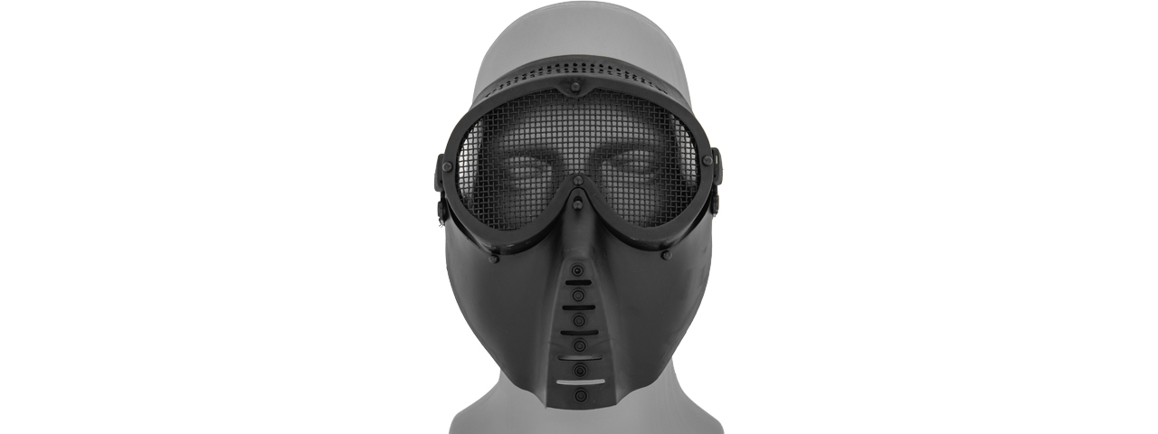 2602 FACE MASK (BLACK) w/MESH EYE PROTECTION - Click Image to Close