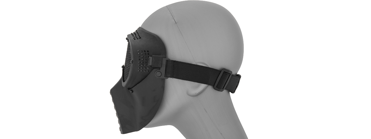 2602 FACE MASK (BLACK) w/MESH EYE PROTECTION - Click Image to Close