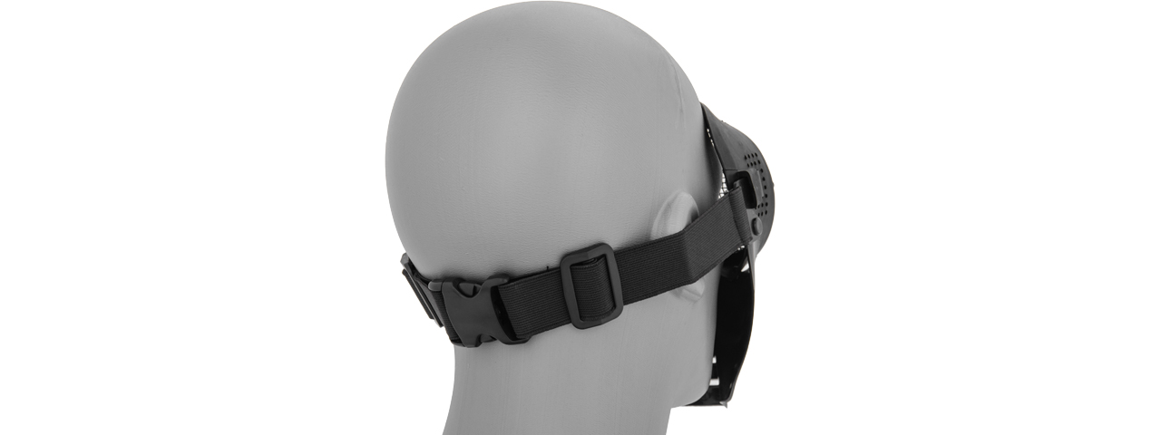 2602 FACE MASK (BLACK) w/MESH EYE PROTECTION - Click Image to Close