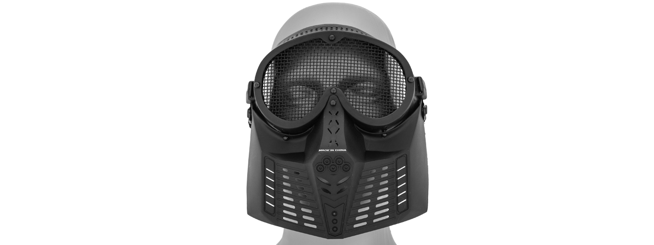 2603 FACE MASK (BLACK) w/MESH EYE PROTECTION - Click Image to Close