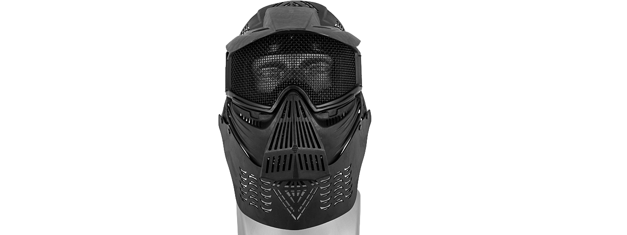 2604B FACE MASK (BLACK) w/MESH EYE PROTECTION - Click Image to Close