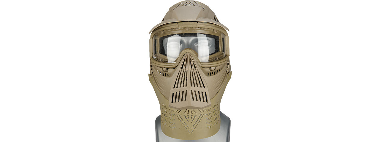 G-FORCE COMPLETE PROTECTION MODULAR AIRSOFT FACE MASK W/ CLEAR LENS