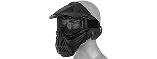 2608 FULL MASK w/MESH EYE PROTECTION & VISOR (BLACK)