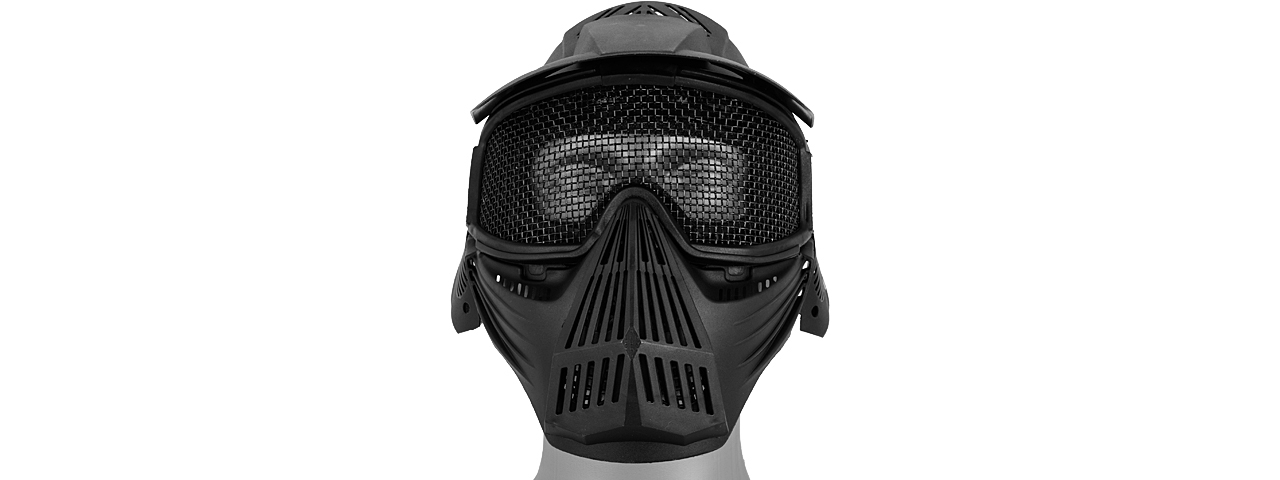 2608 FULL MASK w/MESH EYE PROTECTION & VISOR (BLACK)