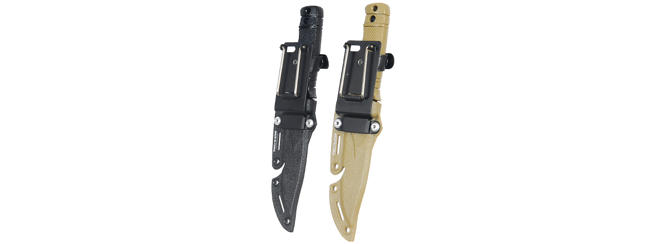 2616T Plastic Dummy SG Style M37-K Seal Pup Knife (Color: Tan) - Click Image to Close