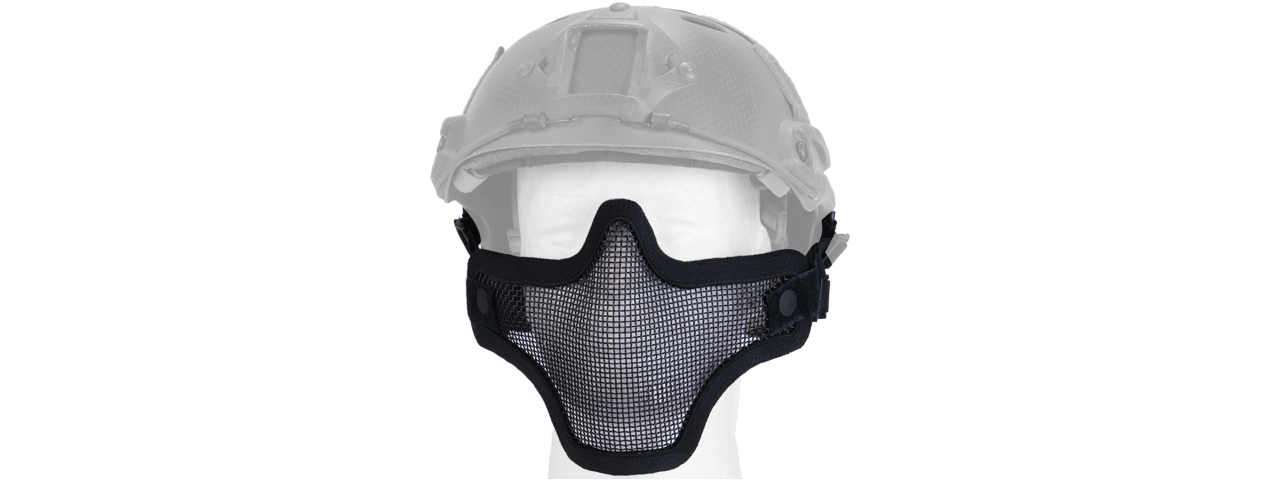 AC-103BH METAL MESH HALF MASK (BLACK) HELMET VERSION - Click Image to Close