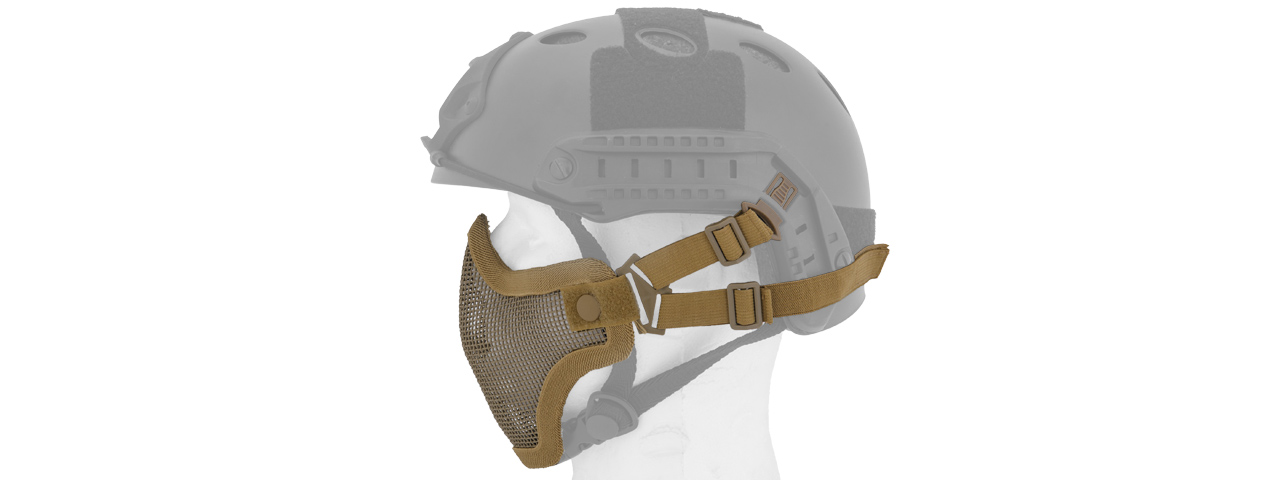 AC-103DH METAL MESH HALF MASK (DESERT TAN & SKULL) HELMET VERSION