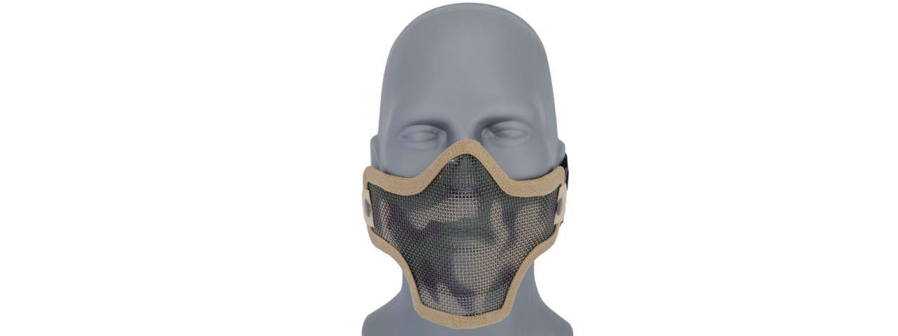 AC-103D METAL MESH HALF MASK (DESERT CAMO) DOUBLE STRAP VERSION - Click Image to Close