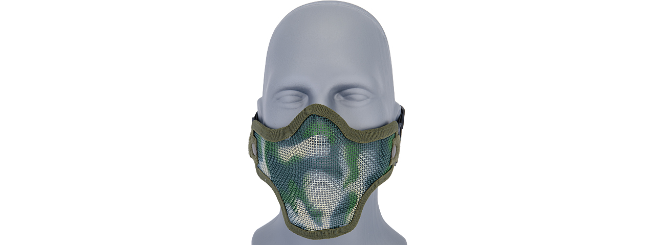 AC-103J METAL MESH HALF MASK (JUNGLE CAMO) DOUBLE STRAP VERSION - Click Image to Close