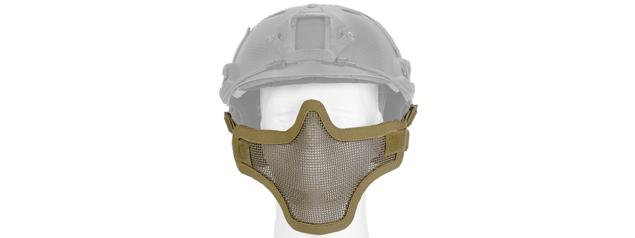 AC-103TH METAL MESH HALF MASK (TAN) HELMET VERSION - Click Image to Close