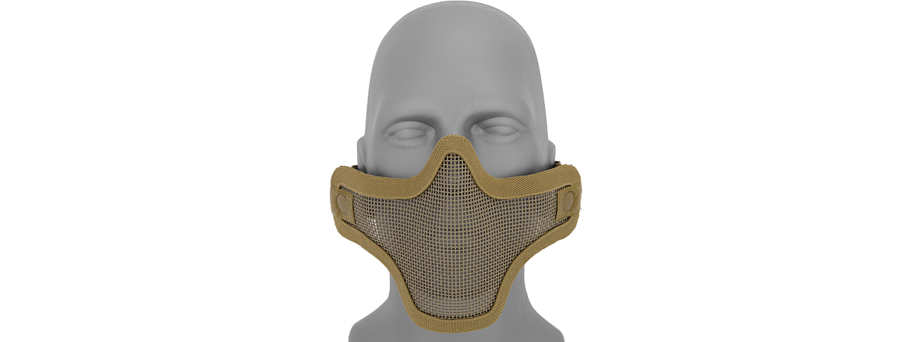 AC-103T METAL MESH HALF MASK (TAN) DOUBLE STRAP VERSION