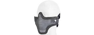 AC-103Y METAL MESH HALF MASK (GRAY) DOUBLE STRAP VERSION