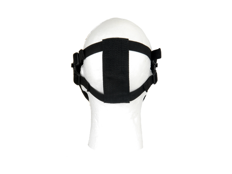 UKARMS AC-104S Tactical Skull Skeleton Half Mask for Airsoft in Black and Silver